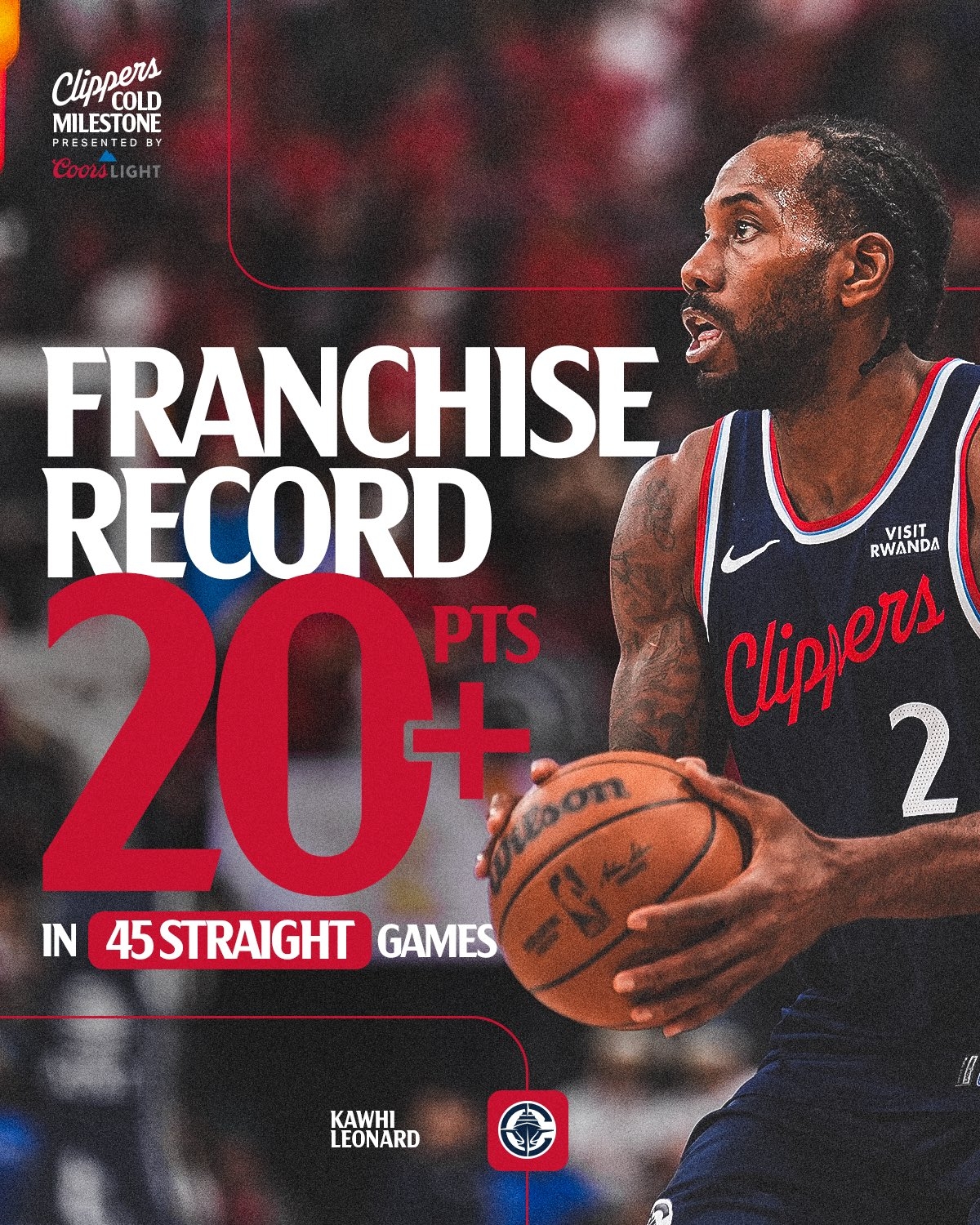 PP电子-机器人还是强！伦纳德单季连续45场得分20+ 超麦卡杜独占队史第一